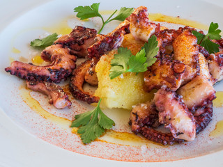 grilled octopus with potatoes