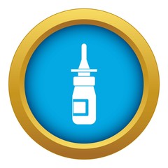 Nasal drops icon blue vector isolated on white background for any design