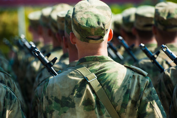 The parade of soldiers