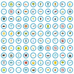 100 recycle icons set in flat style for any design vector illustration