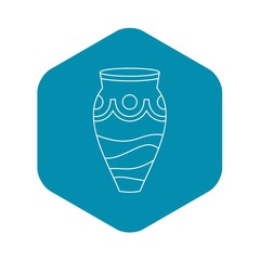 Ceramic vase icon. Outline illustration of ceramic vase vector icon for web