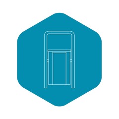 Outdoor litter waste bin icon. Outline illustration of outdoor litter waste bin vector icon for web