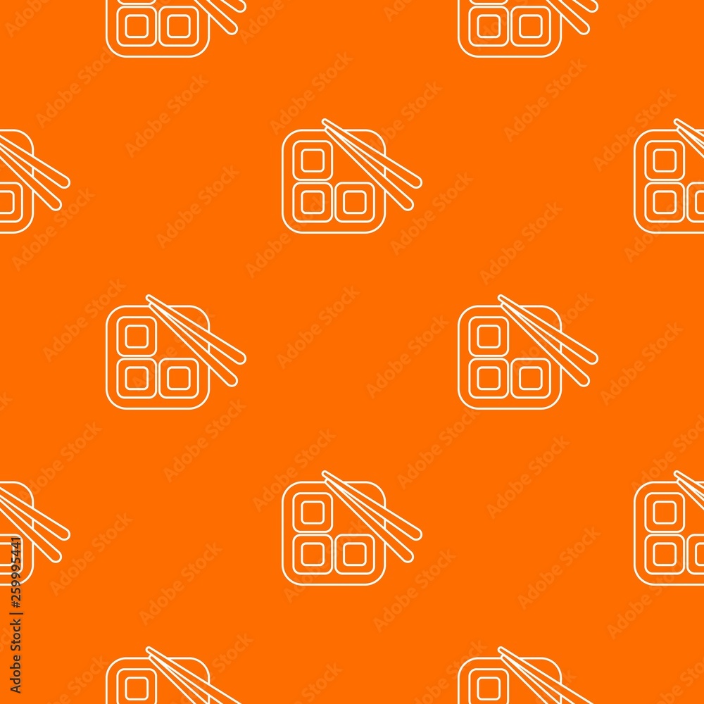 Poster sushi pattern vector orange for any web design best