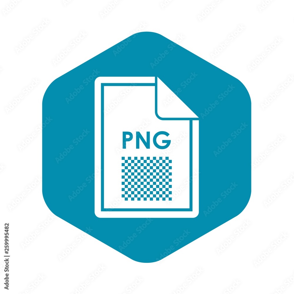Poster file png icon in simple style isolated on white background. document type symbol