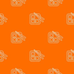 Sushi pattern vector orange for any web design best