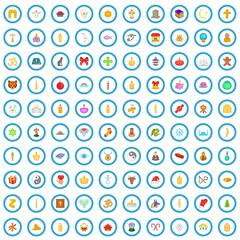 100 religion icons set in cartoon style for any design vector illustration