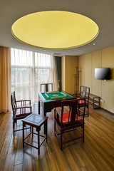 China leisure leisure chess and mahjong indoor architecture photography