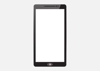 Business white screen smartphone mobile phone on white background vector illustration