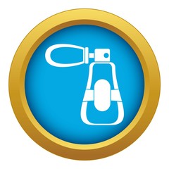 Perfume icon blue vector isolated on white background for any design