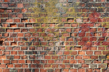 background old brick wall fortified fort