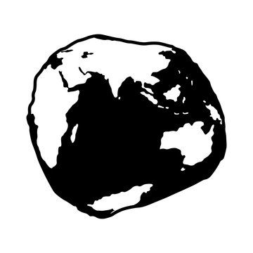 Geoid, shape of Indian Ocean - Vector