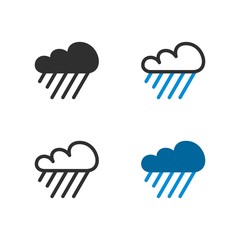 Heavy raining cloud - Vector