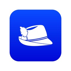 Irish hat icon digital blue for any design isolated on white vector illustration