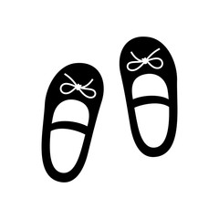 Ballerina style child shoes - Vector