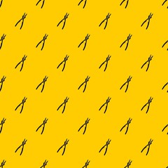 Metal welder pliers pattern seamless vector repeat geometric yellow for any design