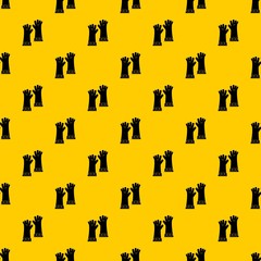 Heat resistant gloves for welding pattern seamless vector repeat geometric yellow for any design