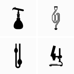 Chemistry equipment and tanks for laboratory experiments - Vector