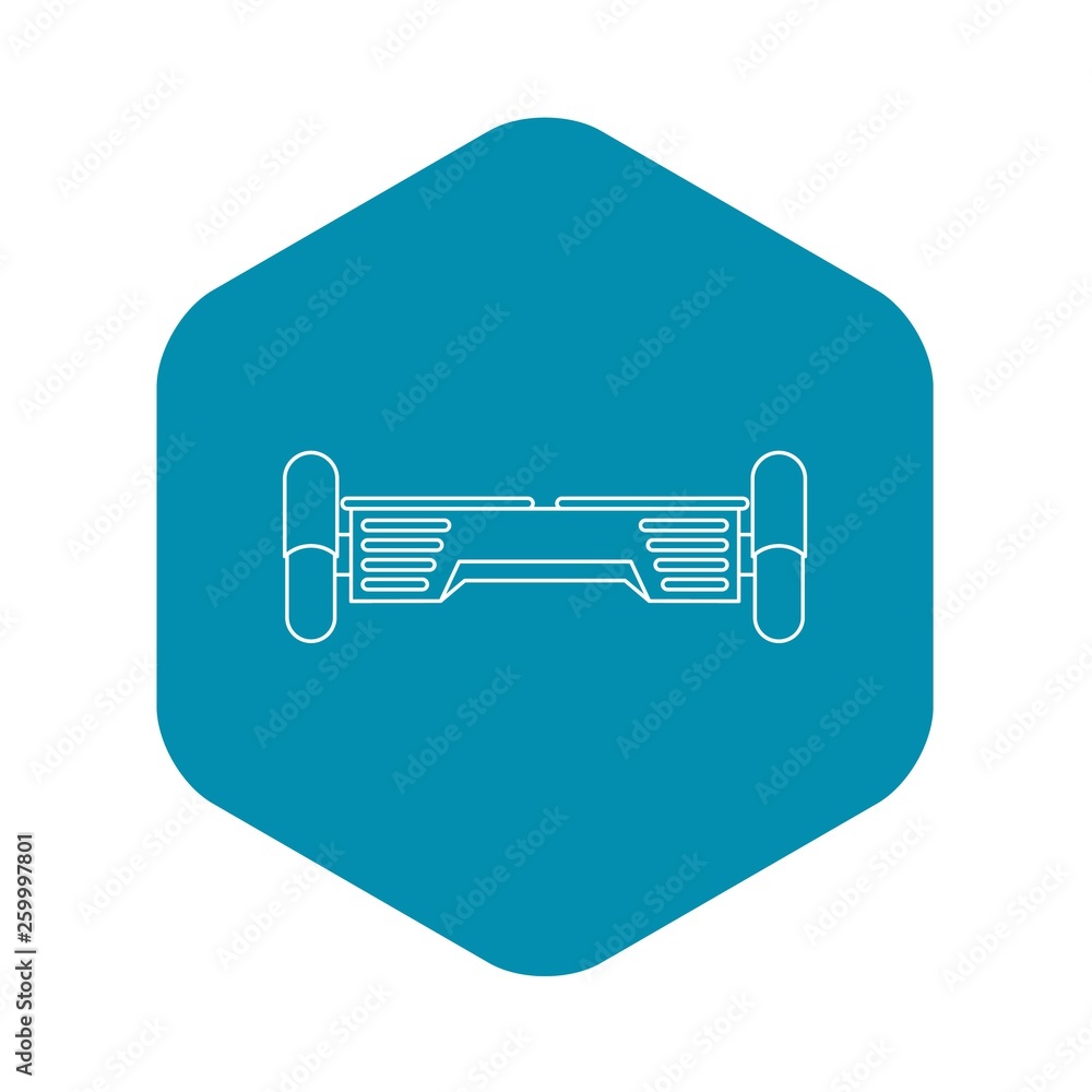 Poster hover board gyro pod icon. outline illustration of hover board gyro pod vector icon for web