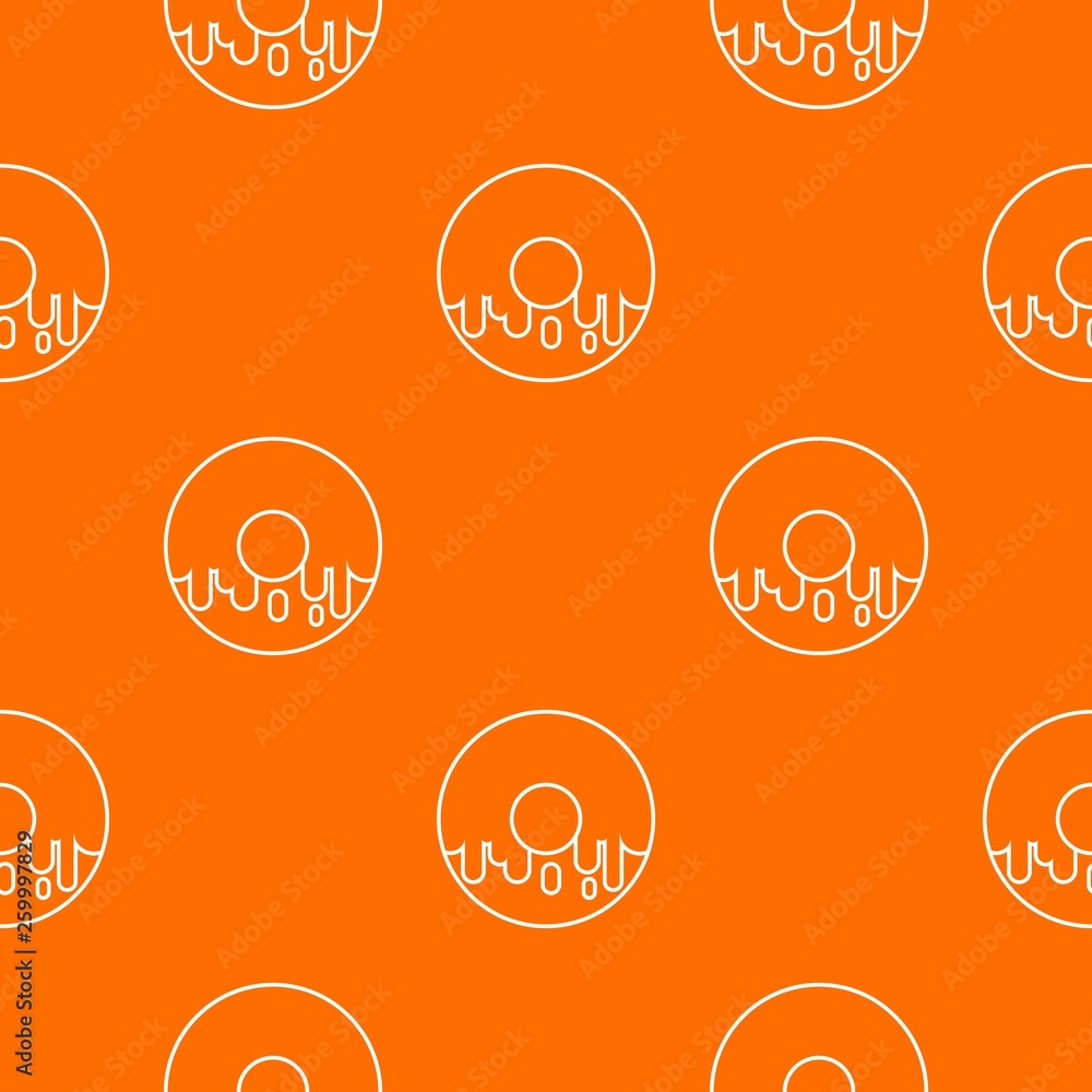 Poster donut pattern vector orange for any web design best