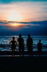 Familia en la playa