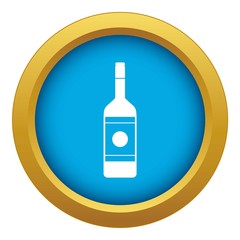 Vodka icon blue vector isolated on white background for any design