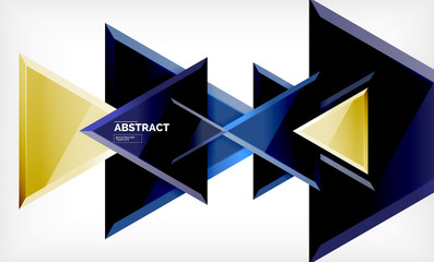 Tech futuristic geometric 3d shapes, minimal abstract background