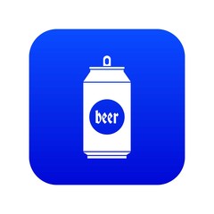 Beer in aluminum cans icon digital blue for any design isolated on white vector illustration