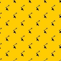 Mig welding torch in hand pattern seamless vector repeat geometric yellow for any design