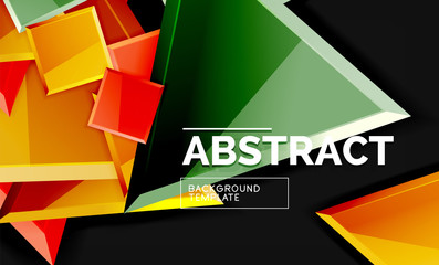 Obraz premium Squares and triangles geometrical background