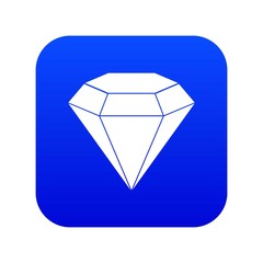 Brilliant gemstone icon digital blue for any design isolated on white vector illustration