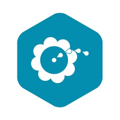 Watering flower icon in simple style isolated on white background. Plant symbol