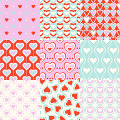 Fototapeta premium seamless heart symbol pattern for wrapping paper, textile or wallpaper background.