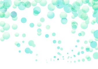 水彩の流れるような水玉模様背景	