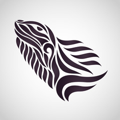 Chameleon logo icon design, vector illustration