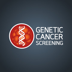 Genetic Cancer Screening Vector Illustration, medical vector