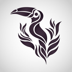 Toucan logo icon design, vector illustration