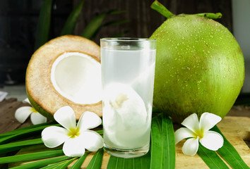 fresh coconut drinking juice