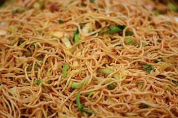 Soy spaghetti with vegetables