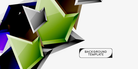 Triangular low poly background design, multicolored triangles. Vector