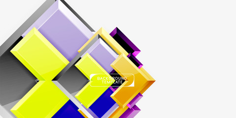 Glossy modern geometric background, abstract arrows composition