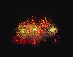 Brightly Colorful Fireworks