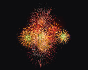 Brightly Colorful Fireworks