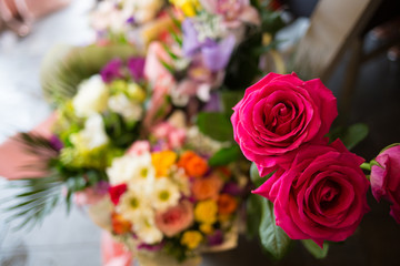 Obraz premium bouquet of pink roses