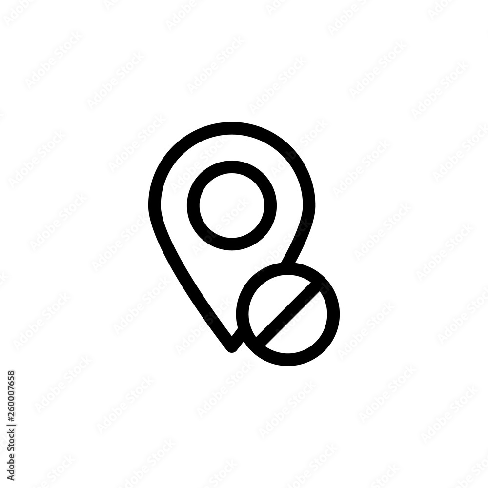 Aufkleber location, block, vector icon. can be used for web and mobile. navigation and map vector icon