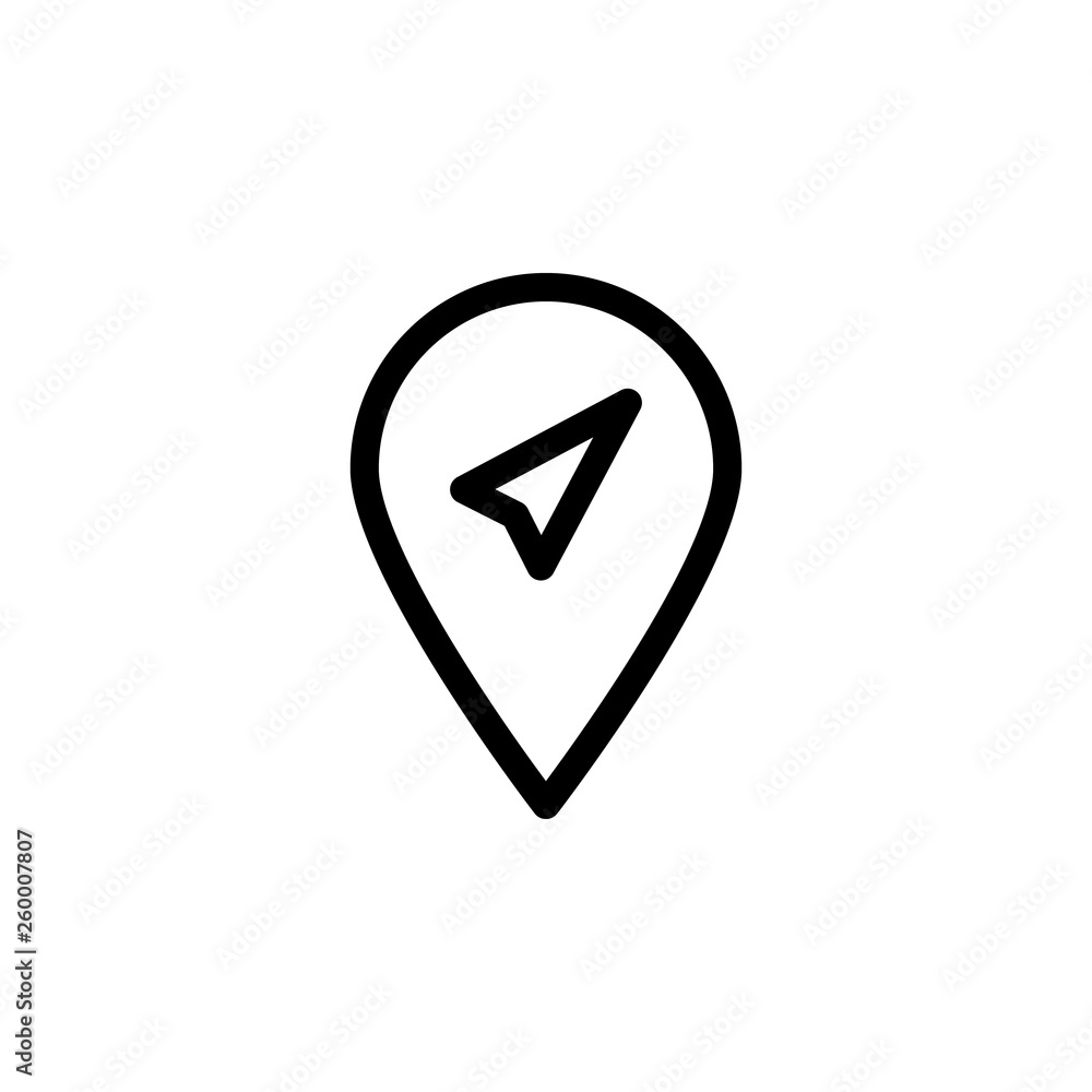 Aufkleber location, navigate, vector icon. can be used for web and mobile. navigation and map vector icon