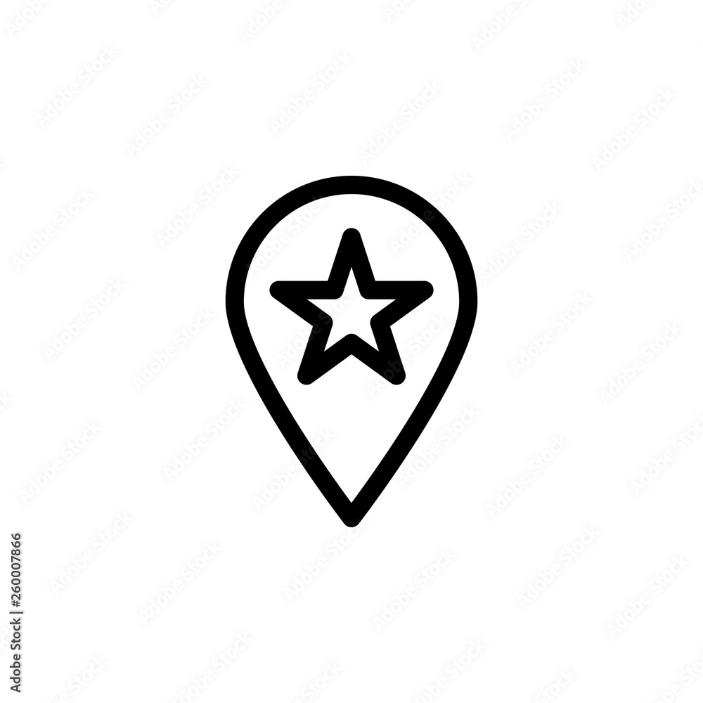 Aufkleber location, favorite, vector icon. can be used for web and mobile. navigation and map vector icon