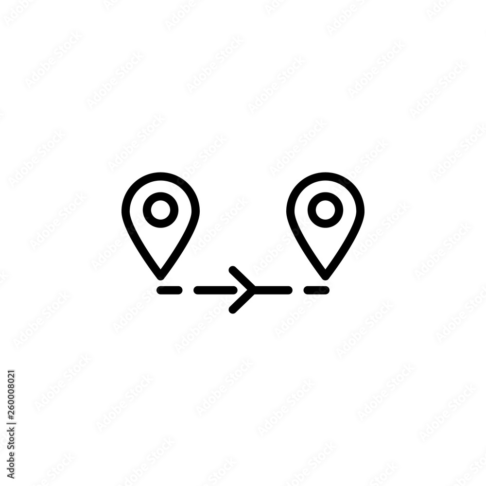 Aufkleber location, route, vector icon. can be used for web and mobile. navigation and map vector icon