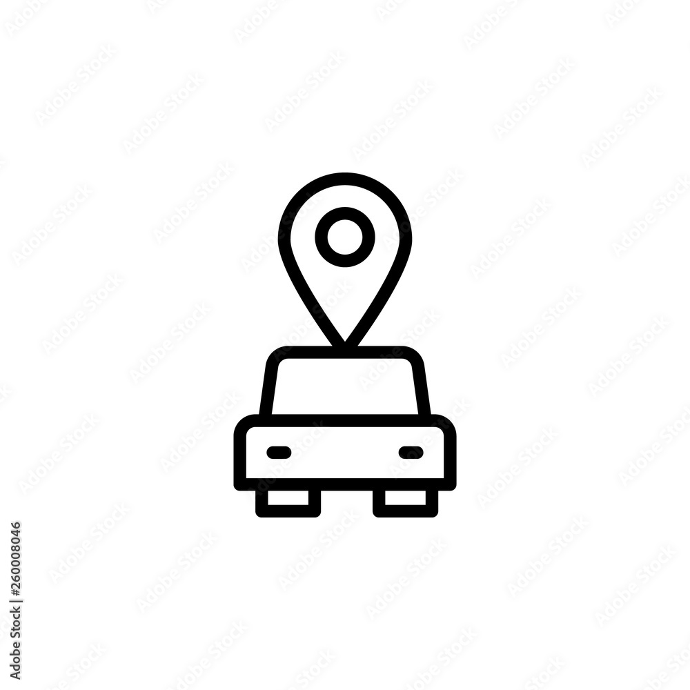 Poster location, car, vector icon. can be used for web and mobile. navigation and map vector icon