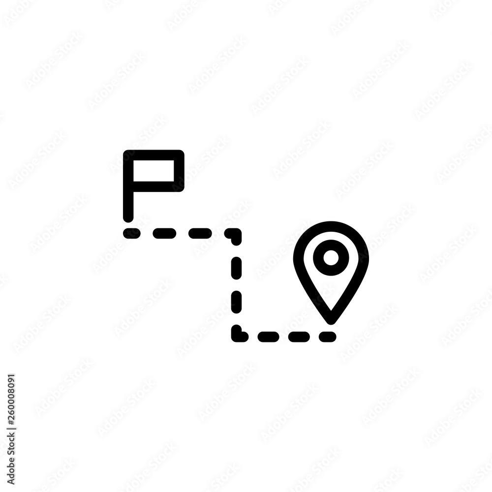 Poster location, distance, vector icon. can be used for web and mobile. navigation and map vector icon