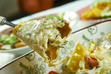 Creamy Pepperjack Chicken Enchiladas